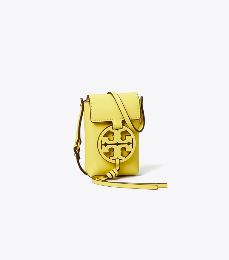 Tory Burch diseñador minibolsos Bandolera Miller Nano en Electric Yellow ángulo