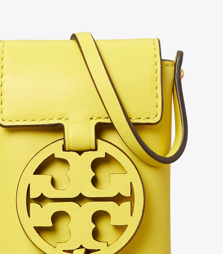 Tory Burch diseñador minibolsos Bandolera Miller Nano en Electric Yellow detalle