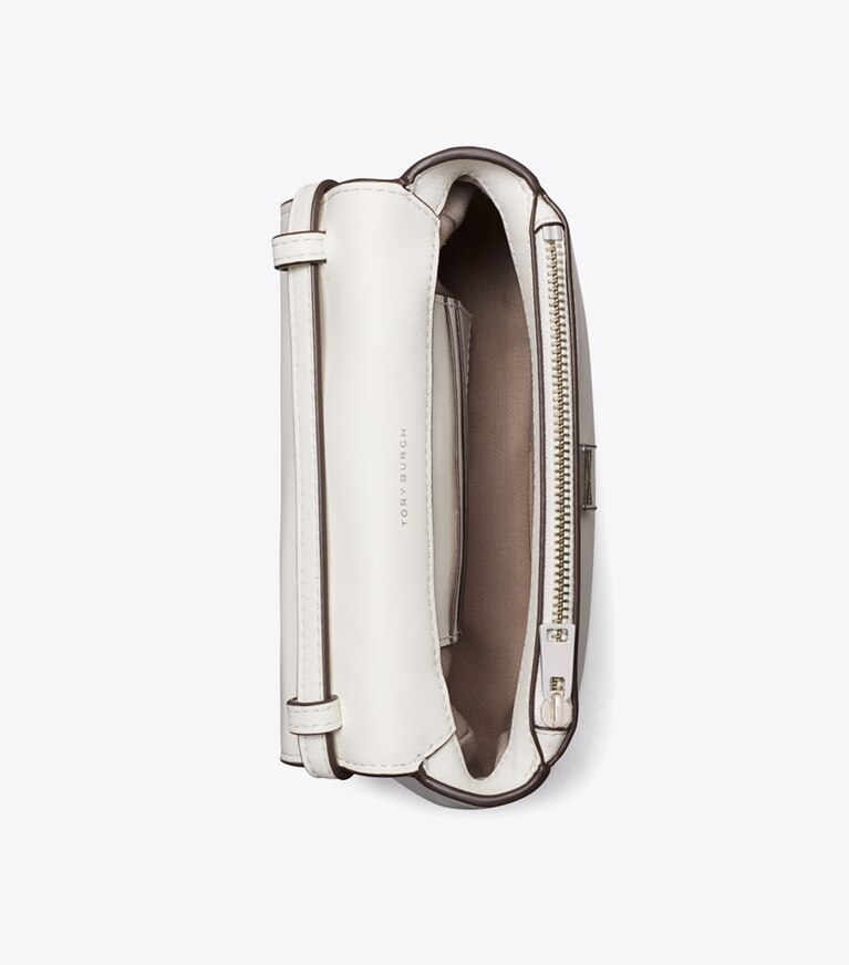 Tory Burch diseñador bolsos bandolera Bandolera mini Charlie con asa superior en Bianco vista superior