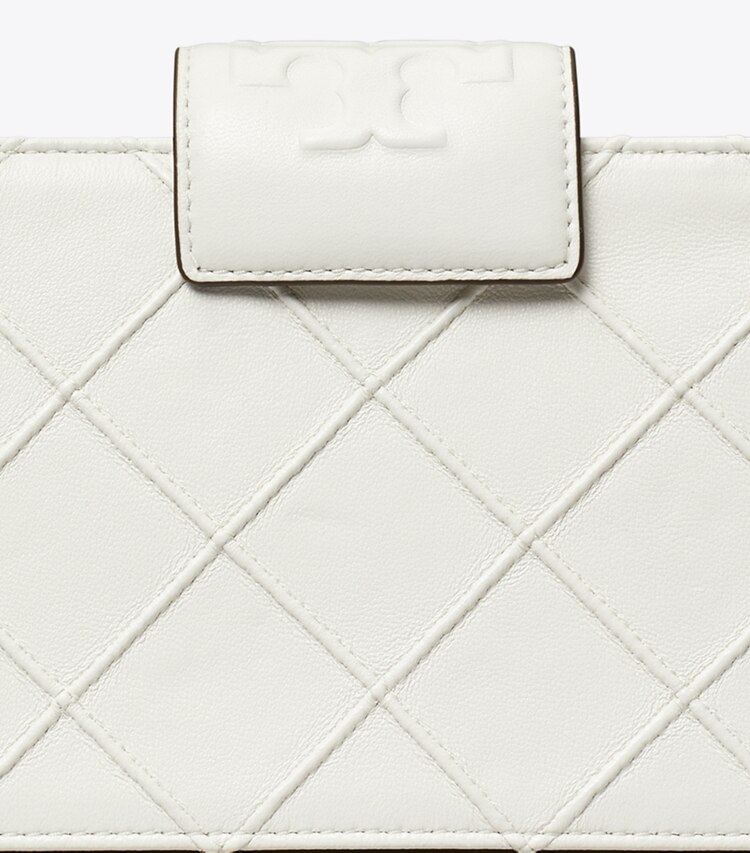 Tory Burch diseñador bolsos bandolera Bandolera Mini Fleming en Blanc detalle