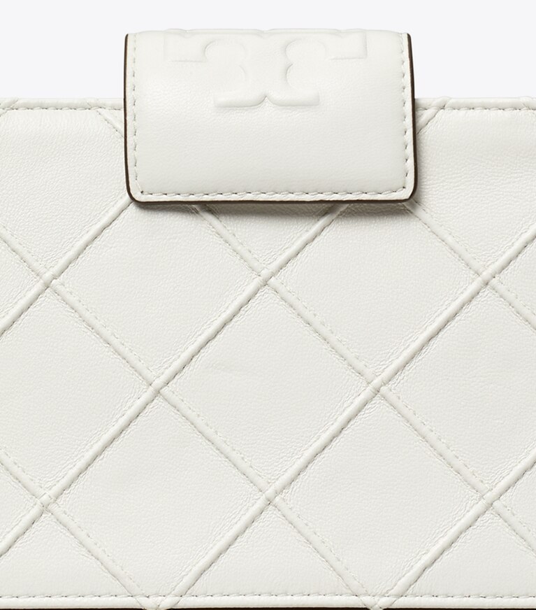 Tory Burch diseñador bolsos bandolera Bandolera Mini Fleming en Blanc detalle