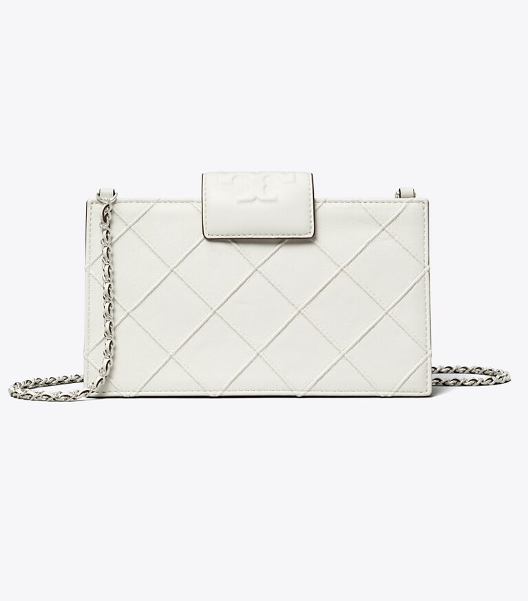 Tory Burch diseñador bolsos bandolera Bandolera Mini Fleming en Blanc frente