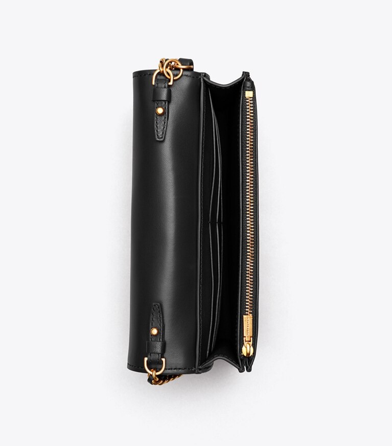 Tory Burch diseñador minibolsos Bandolera tipo cartera Fleming en Black vista superior