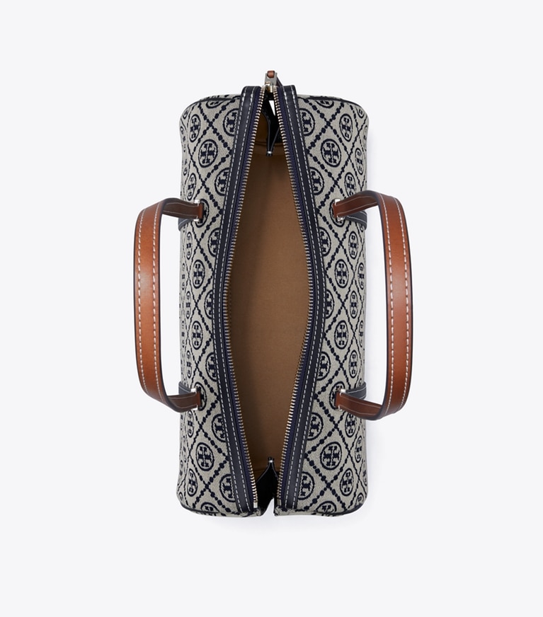 Tory Burch designer henkeltaschen Barrel Bag mit T-Monogramm in Tory Navy angle