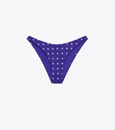 Tory Burch designer deux pieces Bas de bikini échancré in Ballpoint Ink Nothing Ditsy front