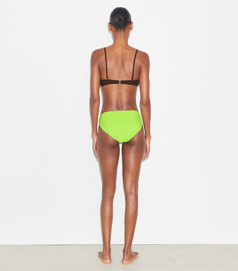 Tory Burch designer deux pieces Bas de bikini in Vivid Lime front