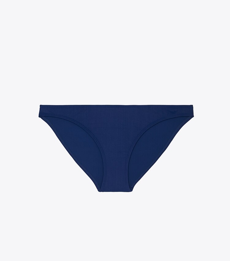 Tory Burch designer deux pieces Bas de bikini taille basse uni in Tory Navy front