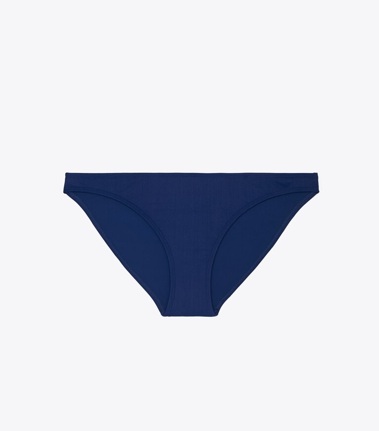 Tory Burch designer deux pieces Bas de bikini taille basse uni in Tory Navy front