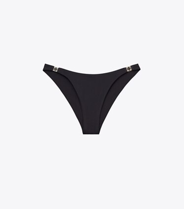 Tory Burch designer deux pieces Bas de bikini uni dans Black de face