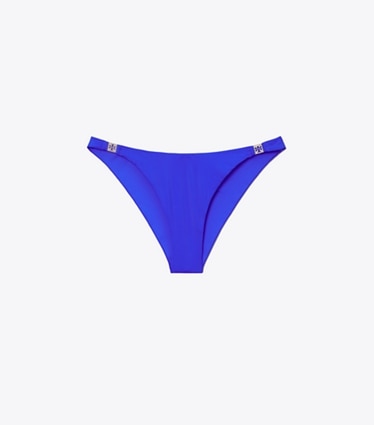 Tory Burch designer deux pieces Bas de bikini uni in Bright Blue front