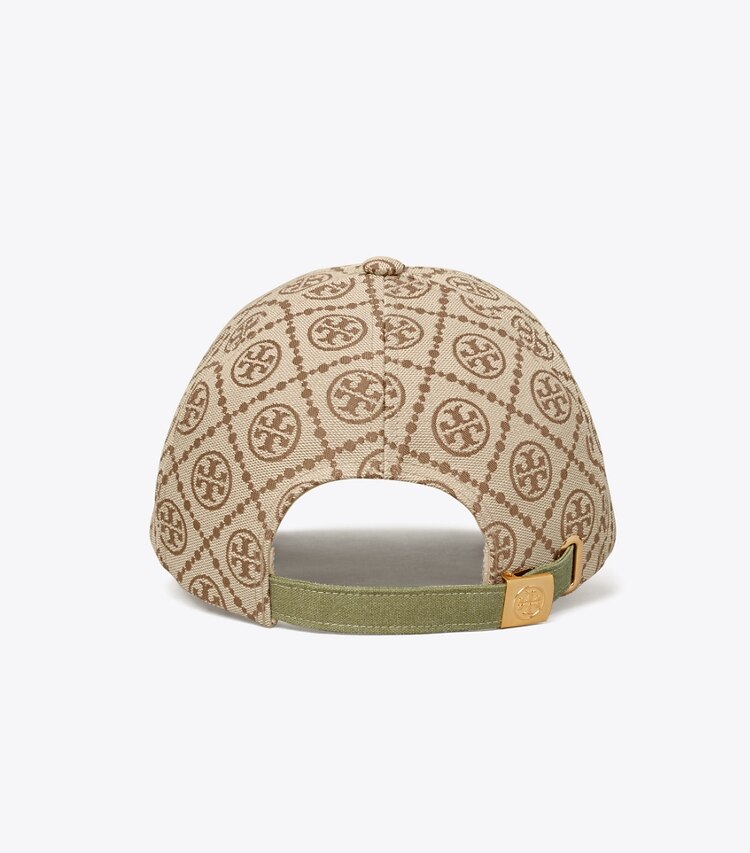 Tory Burch designer mützen Baseballkappe mit T-Monogramm in Hazelnut zurück