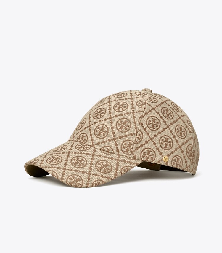 Tory Burch designer mützen Baseballkappe mit T-Monogramm in Hazelnut front
