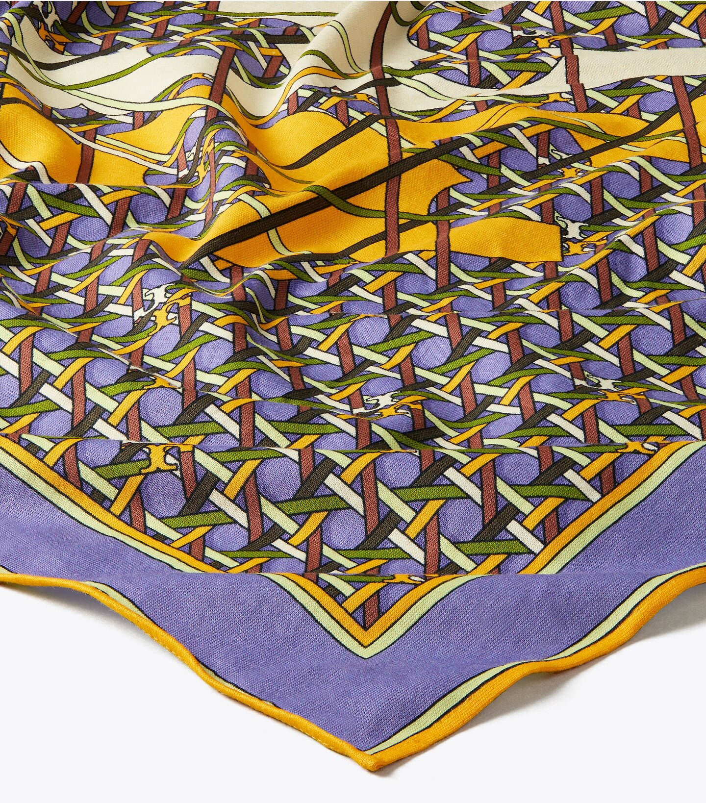 Basket-Weave Logo Jersey Neckerchief 