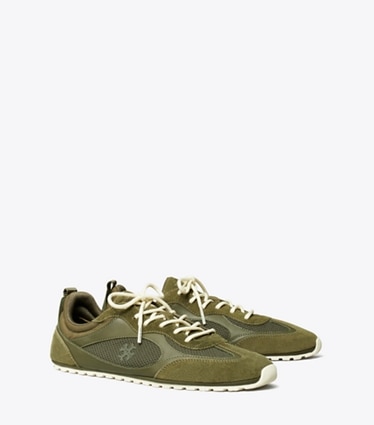 Tory Burch designer baskets Baskets Field in DARK OLIVE angle