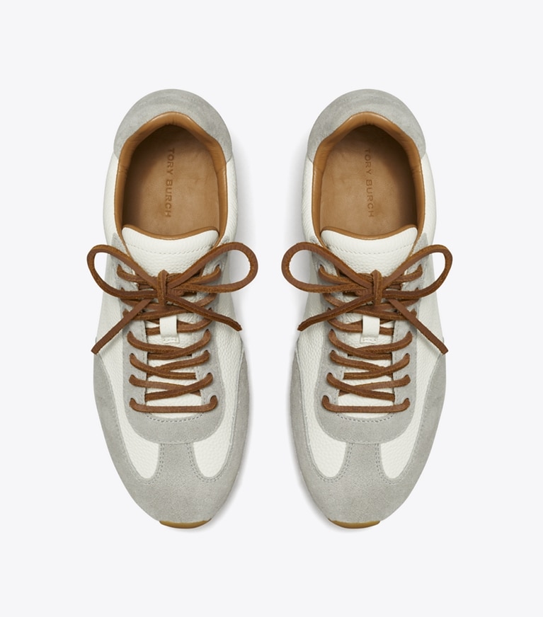 Tory Burch designer baskets Baskets Field in BLANC / LOUTRE GRAY angle