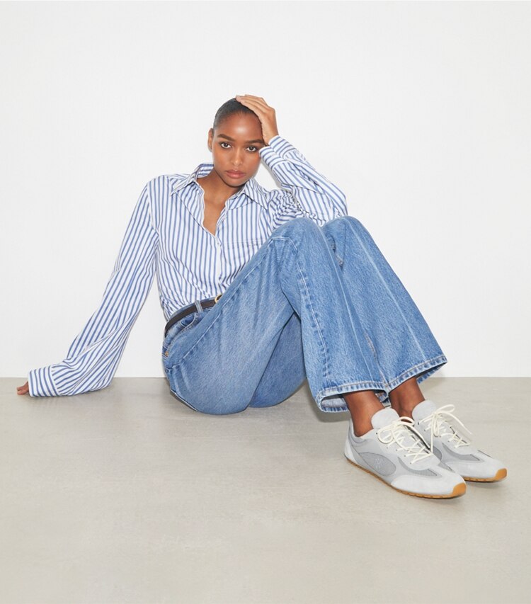 Tory Burch designer baskets Baskets Field in LOUTRE GRAY studio