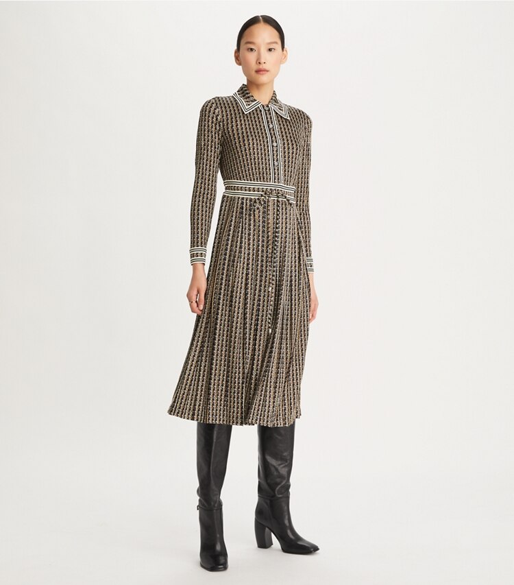 Basketweave Knit Shirtdress: Women's Designer Dresses | Tory Burch