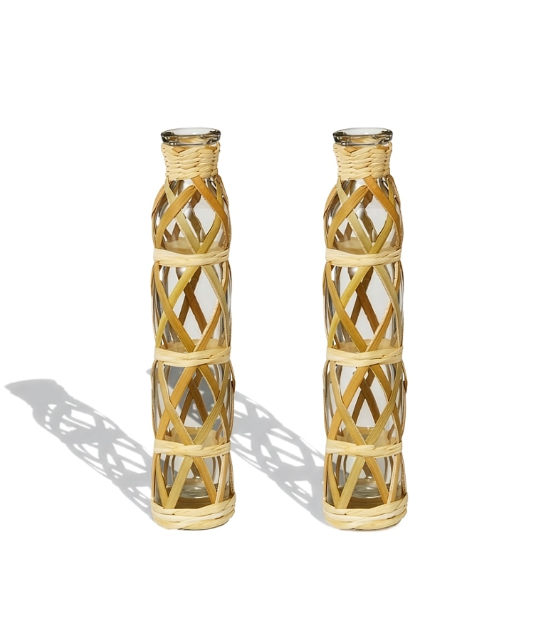 Tory Burch designer décor Basketweave Vase, Set of 2 in Natural (1) additional