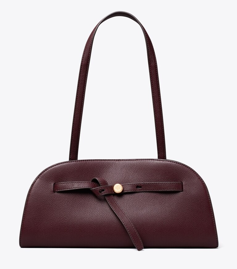 Tory Burch designer sacs porté épaule Bauletto East-West Romy in Dark Carmine front