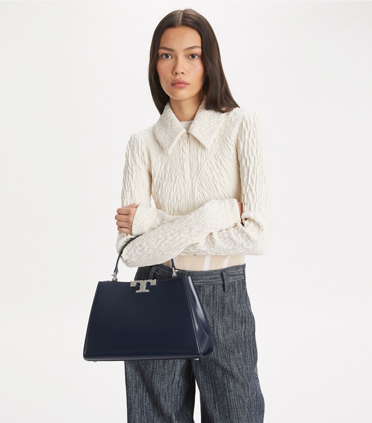 Tory Burch designer bauletto Bauletto Eleanor in New Navy angle