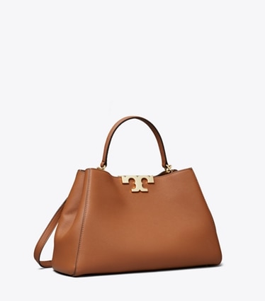Tory Burch designer bauletto Bauletto Eleanor morbido in Aged Tan angle