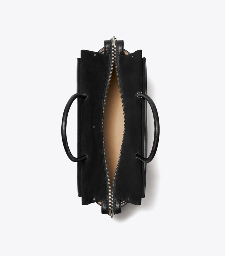 Tory Burch designer bauletto Bauletto grande Mercer effetto invecchiato in Black angle