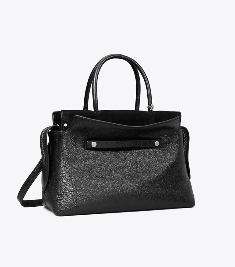 Tory Burch designer bauletto Bauletto Mercer effetto invecchiato in Black angle