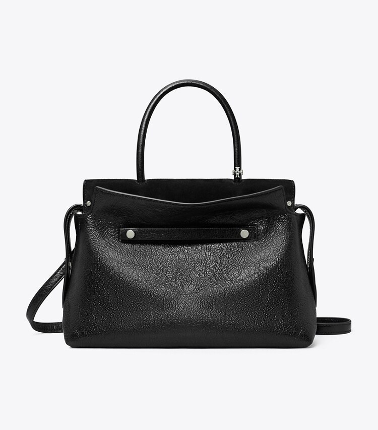 Tory Burch designer bauletto Bauletto Mercer effetto invecchiato in Black front
