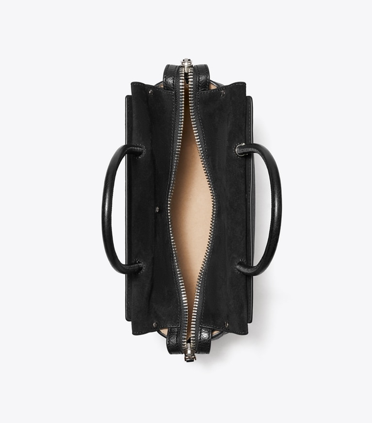 Tory Burch designer bauletto Bauletto Mercer effetto invecchiato in Black angle
