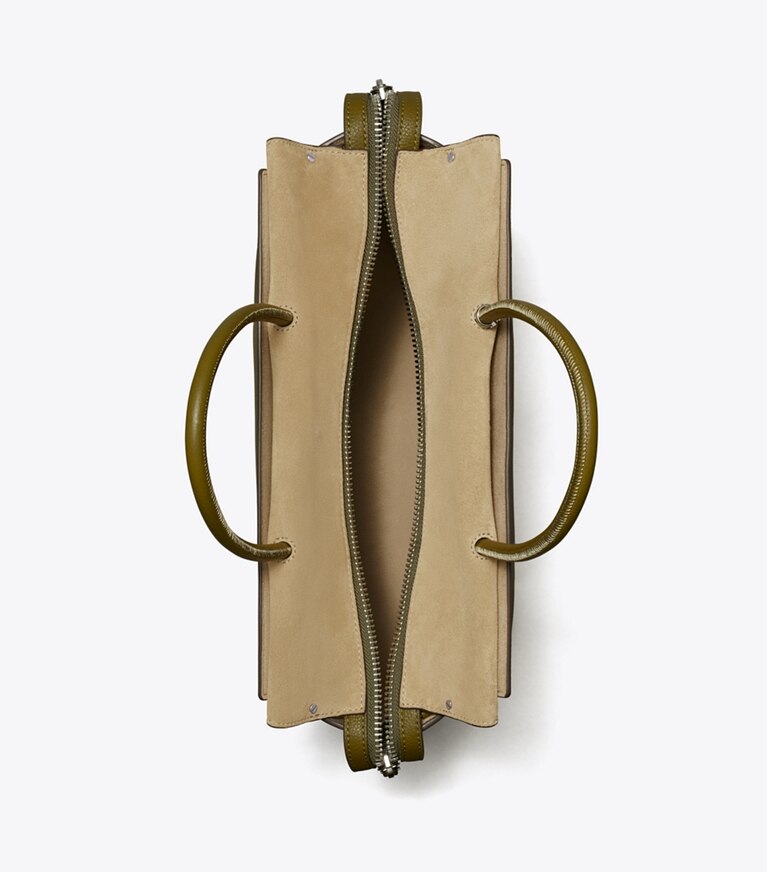 Tory Burch designer bauletto Bauletto Mercer grande in pelle martellata in Leccio angle