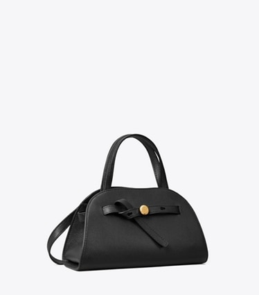 Tory Burch diseñador bolsos bandolera Bauletto pequeño Romy en Black ángulo