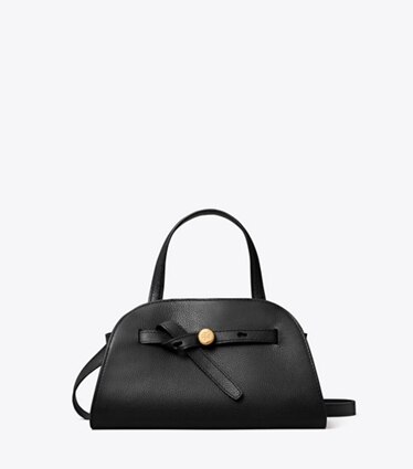 Tory Burch diseñador bolsos bandolera Bauletto pequeño Romy en Black frente
