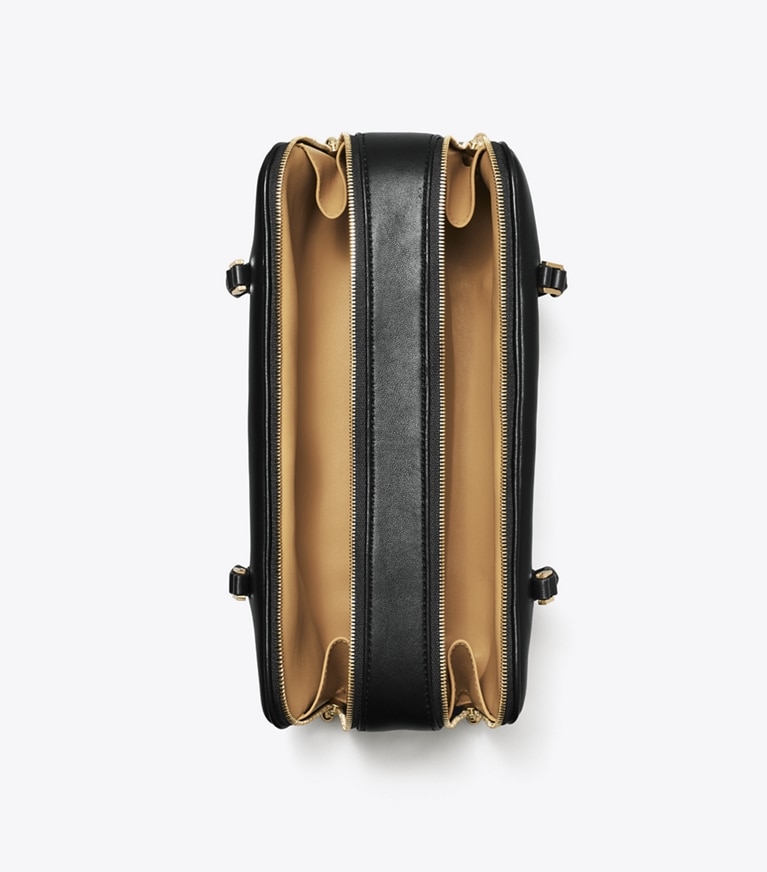 Tory Burch designer bauletto Bauletto piccolo Marshmallow in Black angle