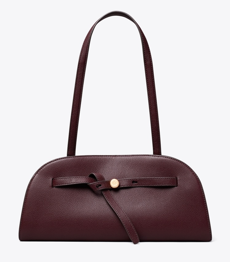 Tory Burch designer borse a tracolla Bauletto Romy East-West in Dark Carmine front
