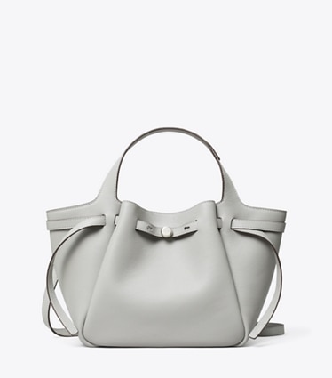Tory Burch designer borse shopping Bauletto Romy in Light Granite front