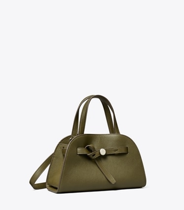 Tory Burch designer borse a spalla Bauletto Romy piccolo in Dark Olive angle