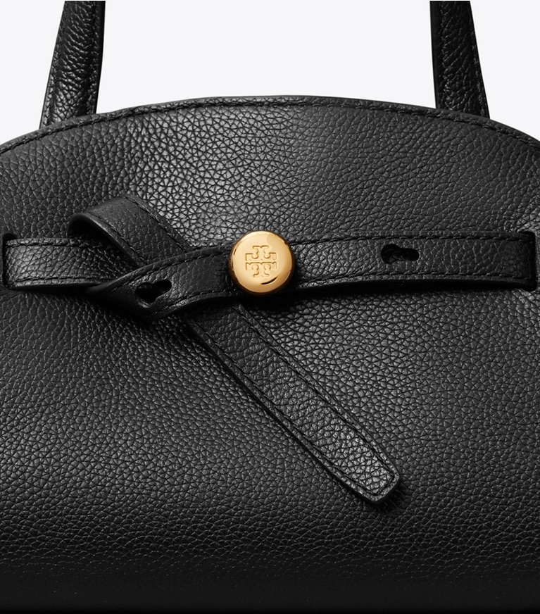 Tory Burch designer borse a spalla Bauletto Romy piccolo in Black dettaglio