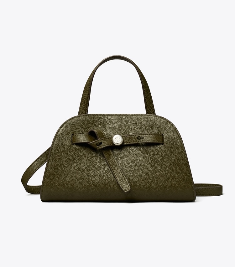 Tory Burch designer borse a spalla Bauletto Romy piccolo in Dark Olive front