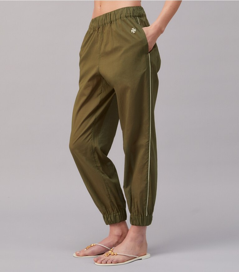 Tory Burch designer coverups Beach Pant in Winter Olive front