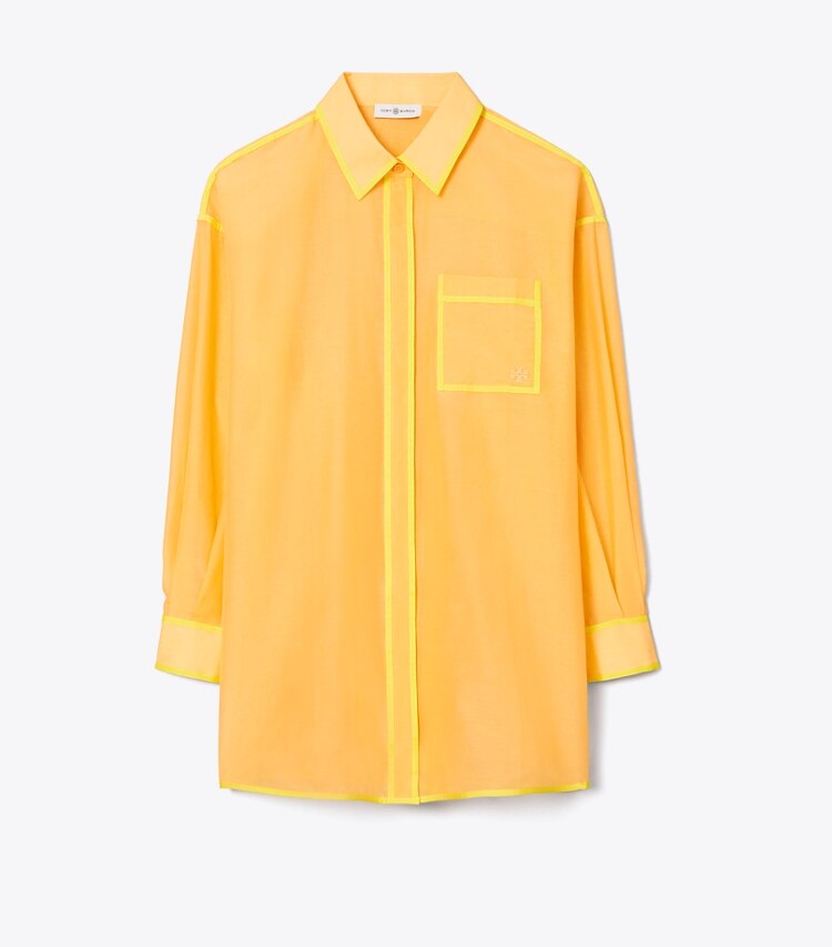 Tory Burch designer coverups Beach Shirt in Sherbert front