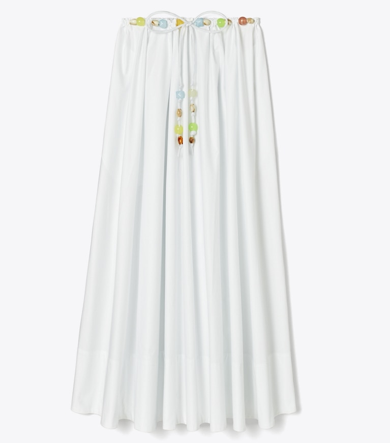 Beaded Cotton Poplin Skirt: Women's Designer Coverups | Tory Burch