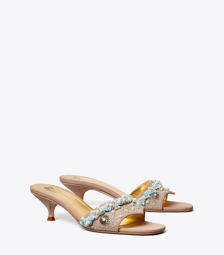 Beaded Heel Mule by Tory Burch