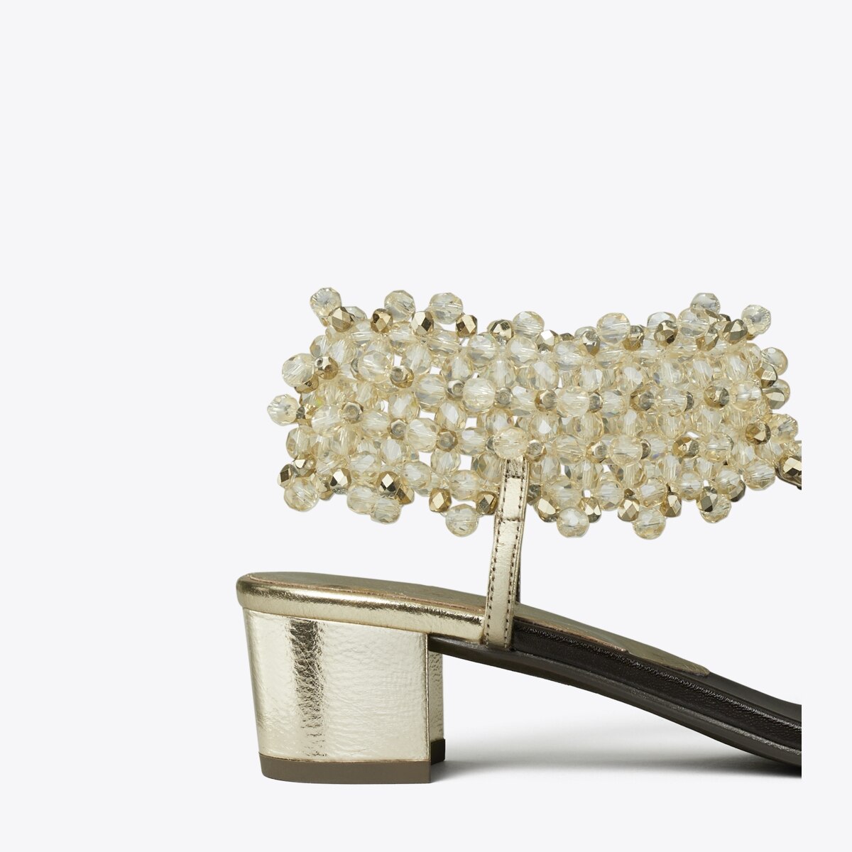 TORY BURCH ★18K GOLD メッキ・シルバー★きゃしゃな感じがイイ Beaded Heeled Sandal: Women's Designer Sandals | Tory Burch
