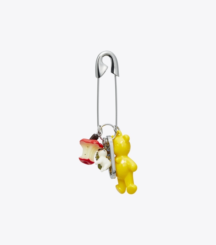 Tory Burch designer bag charms & key rings Bear Key Charm in Multi front