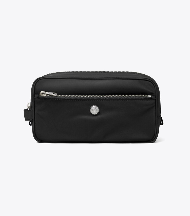 Tory Burch designer porta cosmetici Beauty case grande Twist in Black front