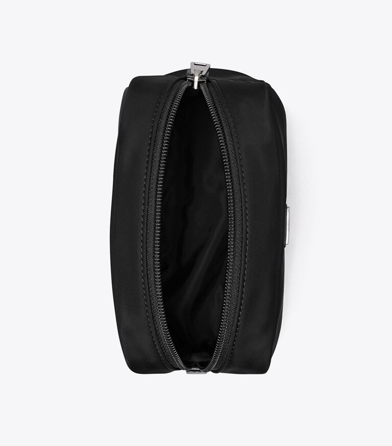 Tory Burch designer porta cosmetici Beauty case Virginia in Black angle