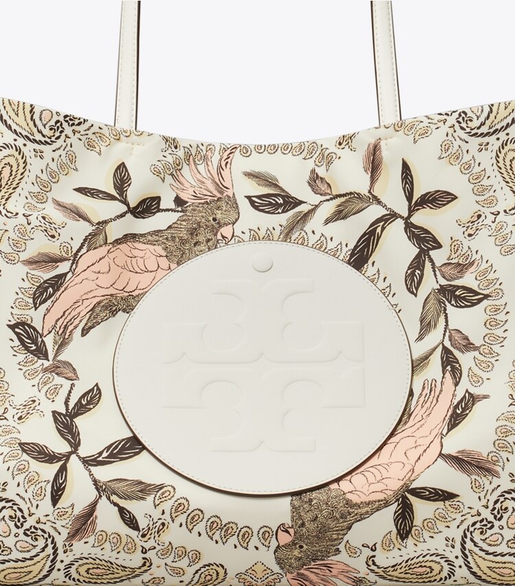 Tory Burch designer tote bags Bedruckte Ella Tote Bag in Pink Cockatoo detail