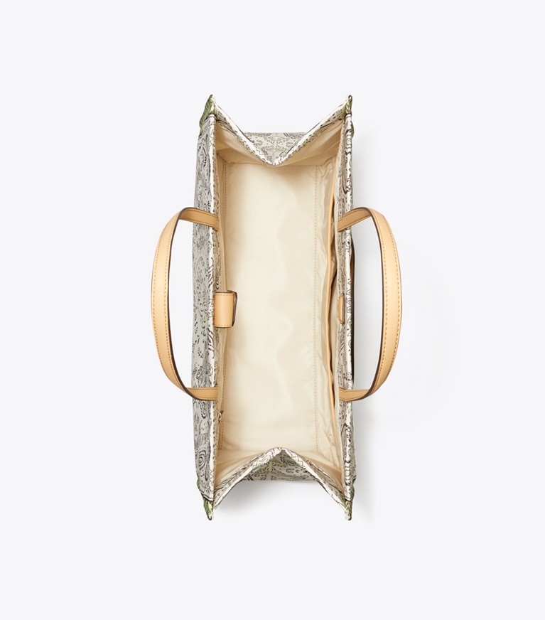 Tory Burch designer tote bags Bedruckte Ella Tote Bag in Mint Cockatoo von oben