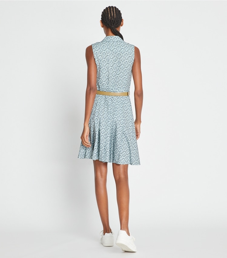 Tory Sport designer kleider Bedrucktes Performance-Golfkleid in Small T Monogram on model back