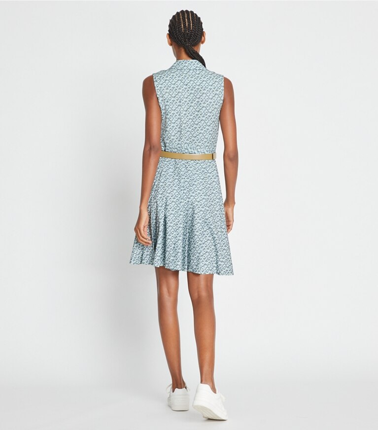 Tory Sport designer kleider Bedrucktes Performance-Golfkleid in Small T Monogram front